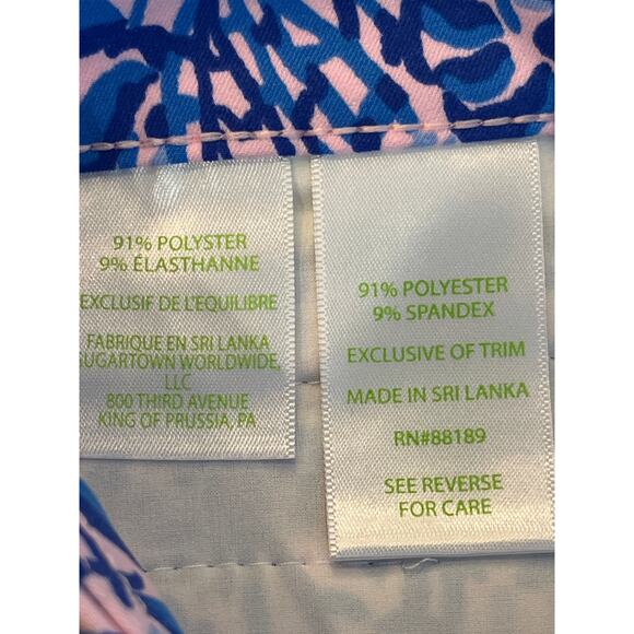 Lilly Pulitzer NEW UPF Luxletic Reid Short Calla Lilly Pink High Tides Size 00 - Picture 9 of 11